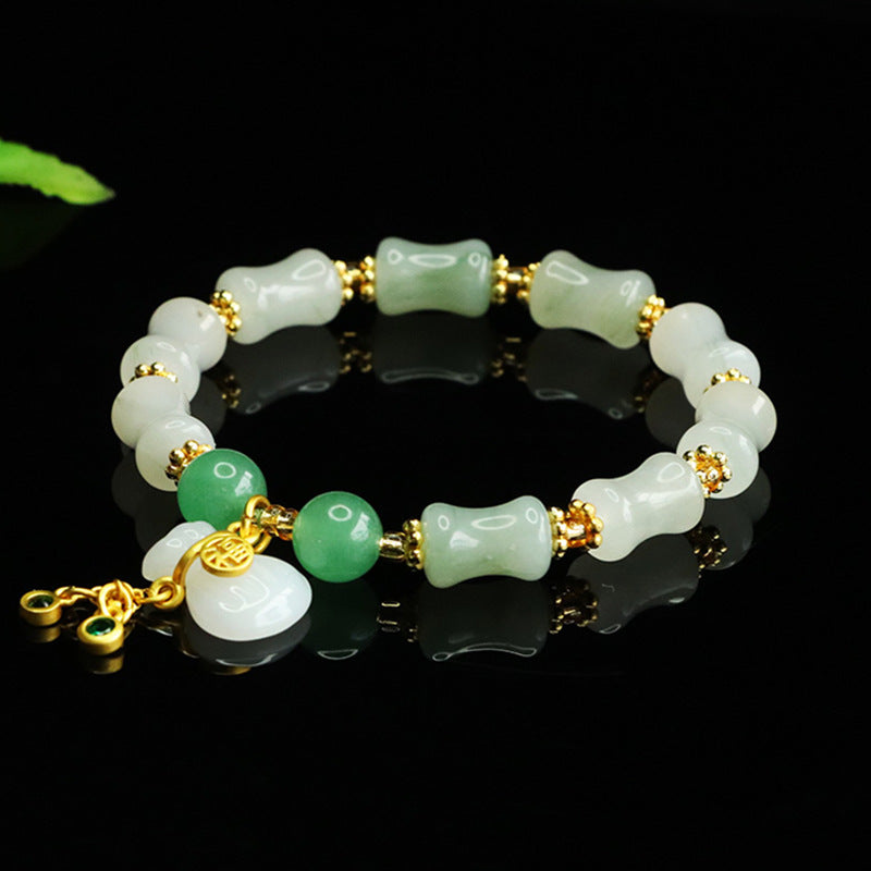 Breath-Aligned Bamboo Jade Cuffs: Xinjiang Stone Serenity | Zen Ara Grove