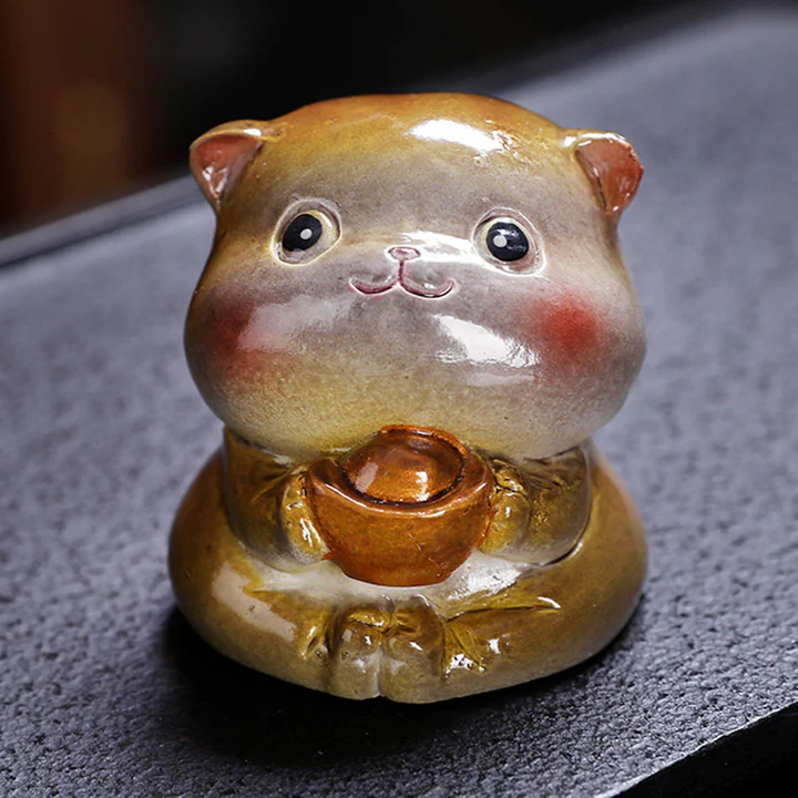 Color Changing Cute Mini Cat Resin Tea Pet Wealth Home Figurine Decoration  | Zen Ara Grove