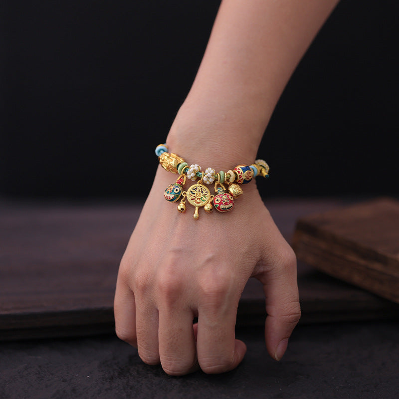 Handcrafted Braided Rope Bracelet · Enamel Pendant | Zen Ara Grove