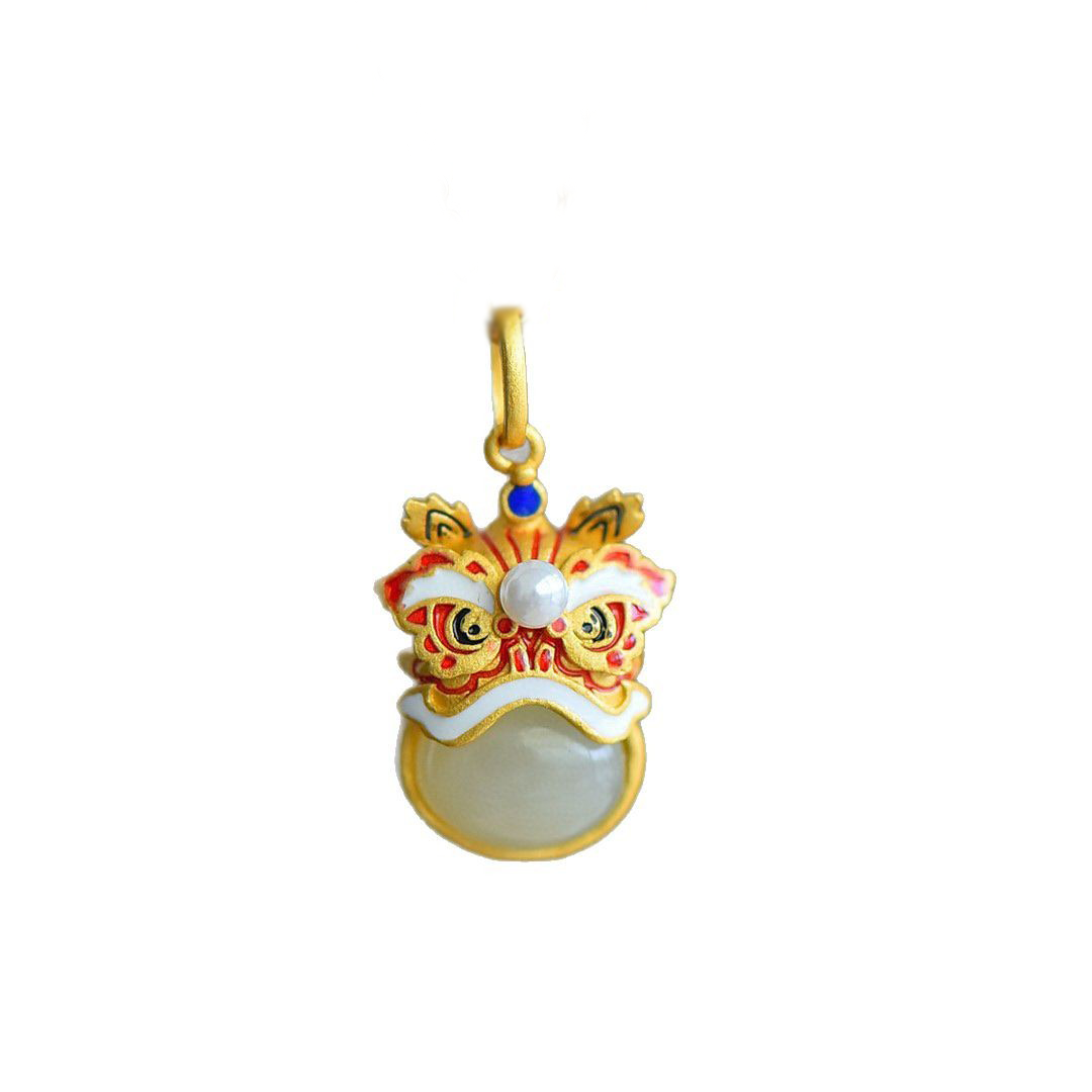 Colorful Lion Amulet – Handcrafted Courage & Luck | Zen Ara Grove