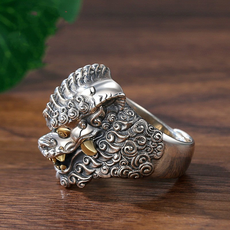 Tang Lion Ring – Ancient Guardian of Fortune | Zen Ara Grove