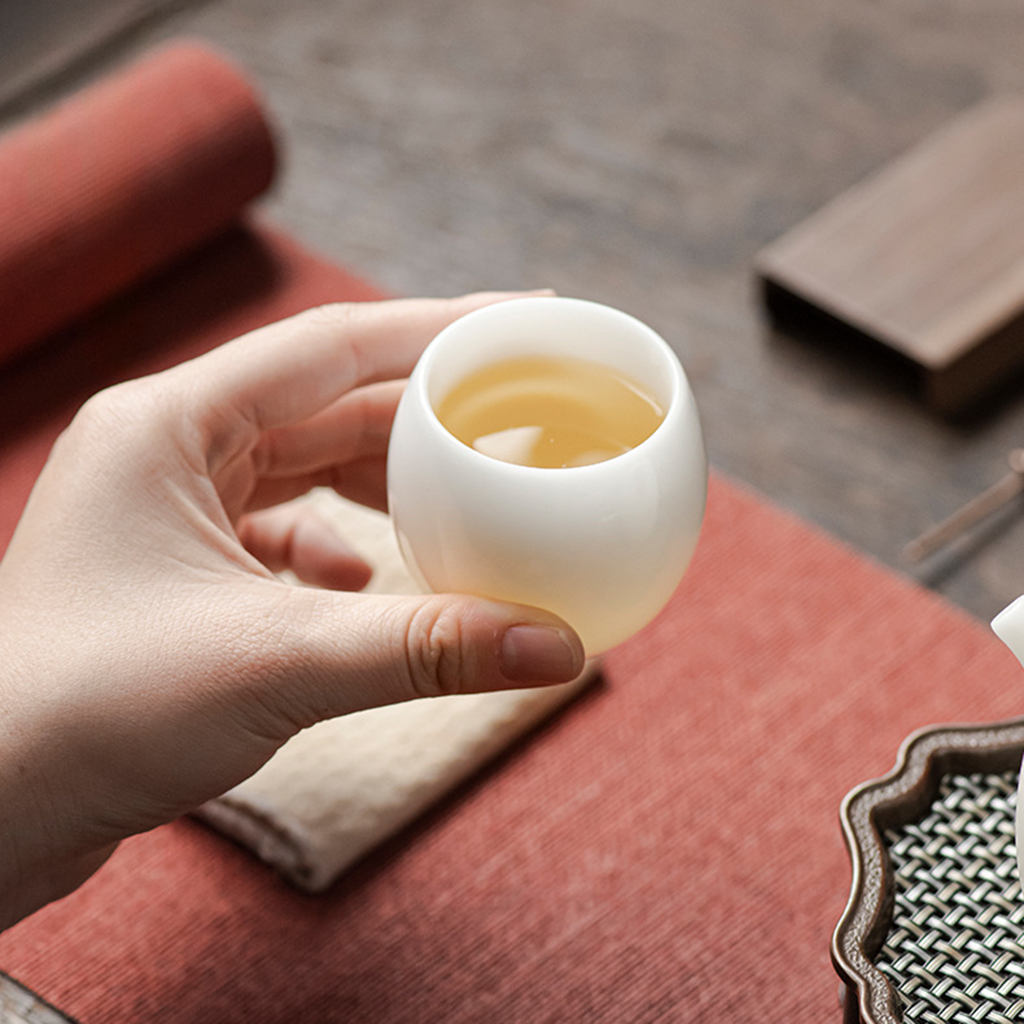 Handmade Ice Jade Egg-Shaped Porcelain Teacup – A Vessel for Clarity, Balance, and Joy | Zen Ara Grove