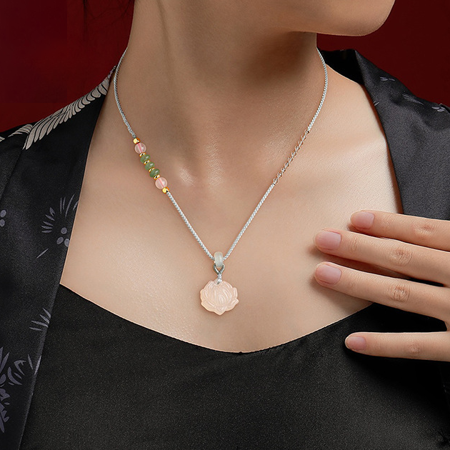 FrostBlossom Lotus Pendant