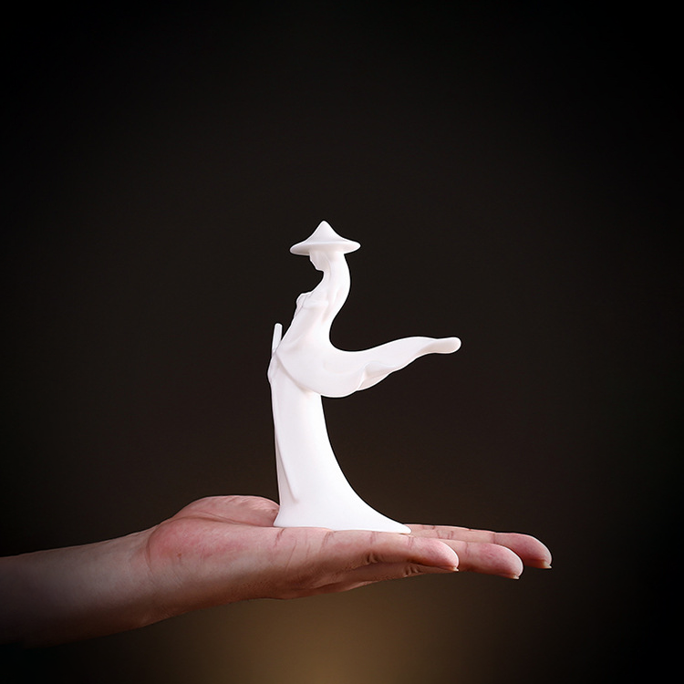 Kung Fu Spirit Ceramic Figurine – Calm Strength, Silent Power | Zen Ara Grove