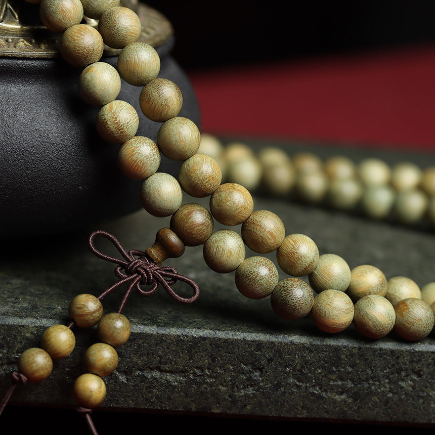 Green Sandalwood 108 Beads Mala|Zen Ara Grove