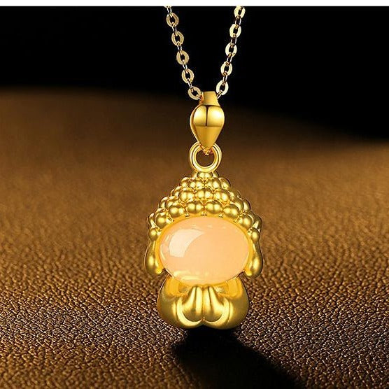 Serene Jade Buddha – Hands-Together Pendant of Inner Tranquility | Zen Ara Grove