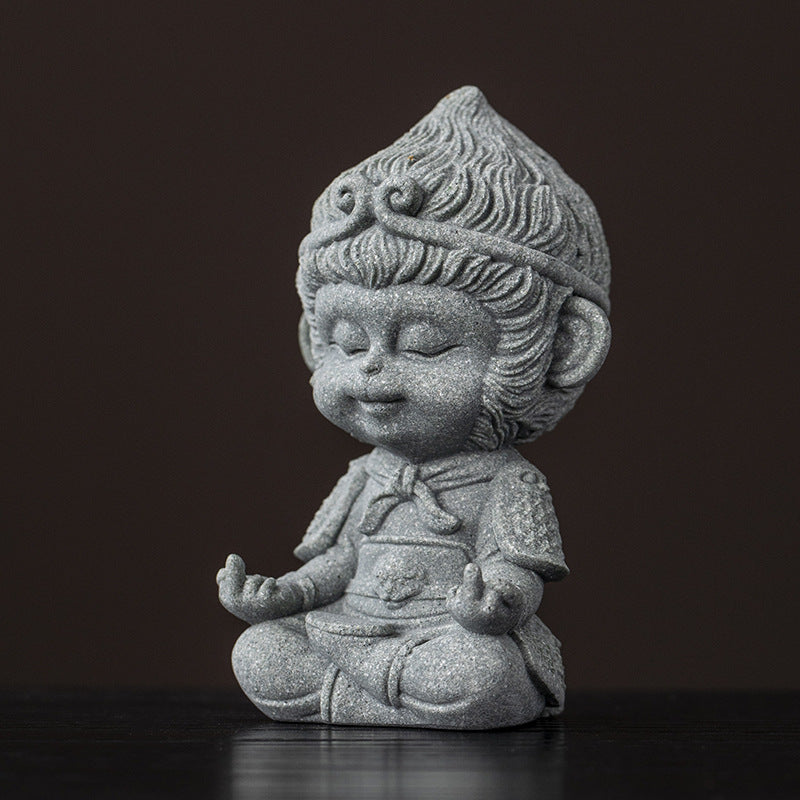 Monkey King Cute Stone Figurine | Zen Ara Grove