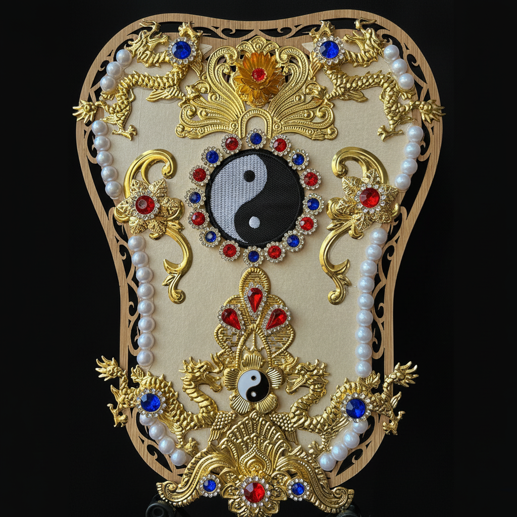 Taoist Bagua Banana Leaf Fan | Zen Ara Grove