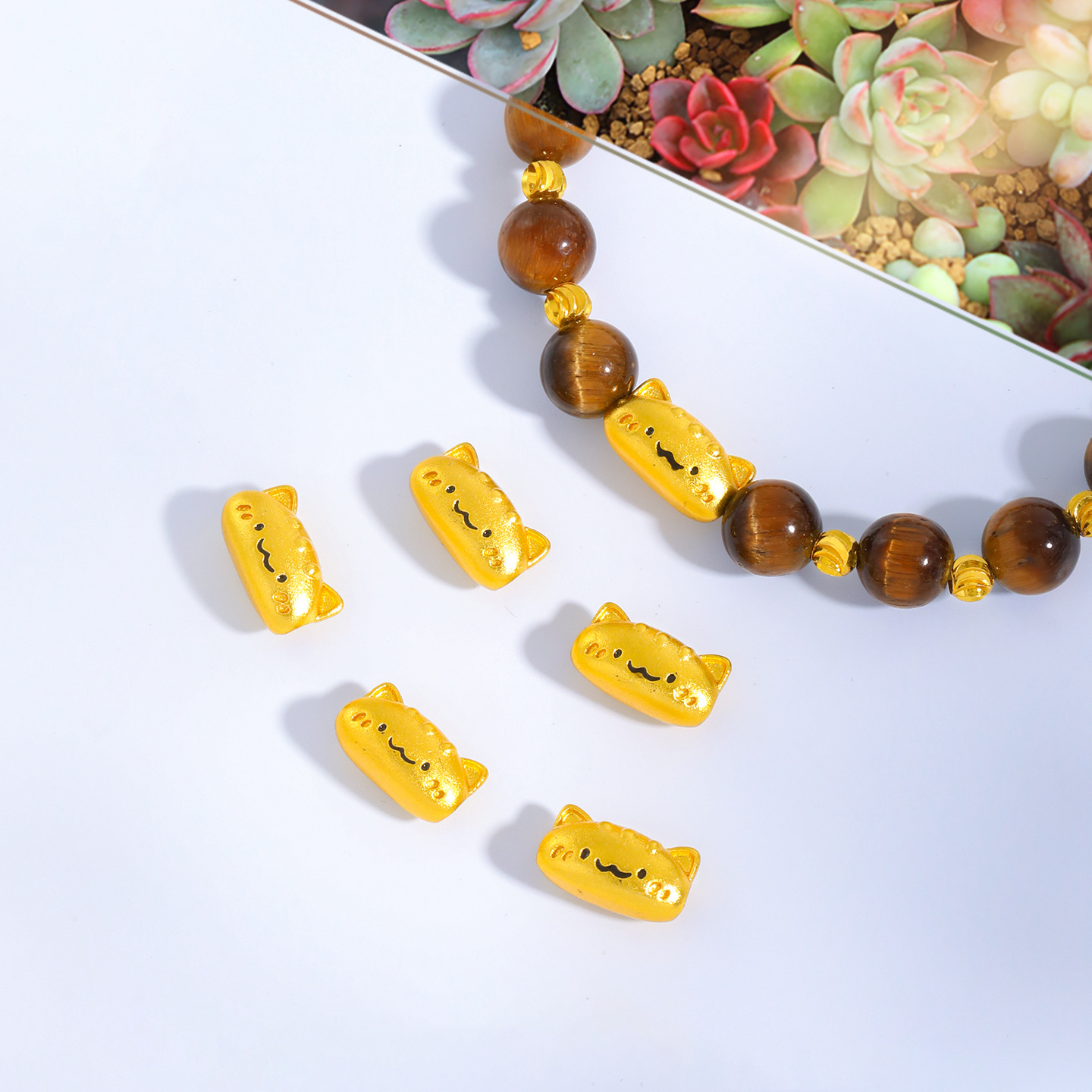 Guardian Kitty Bracelet – Empowering Design with Tiger Eye Energy | Zen Ara Grove