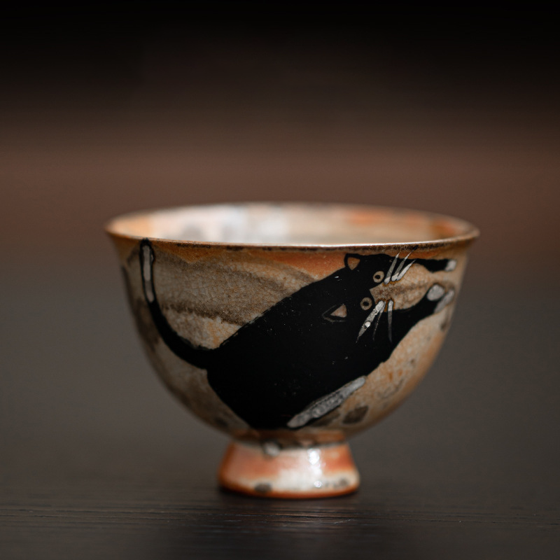 Small Cute Cat Teacup Kung Fu Tea Cup 60ml | Zen Ara Grove