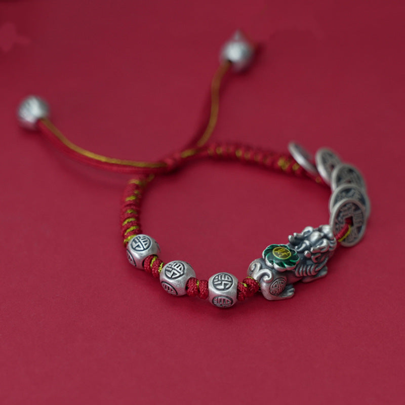Imperial Pi Xiu Bracelet - Five-Emperor Coin Wealth Guardian