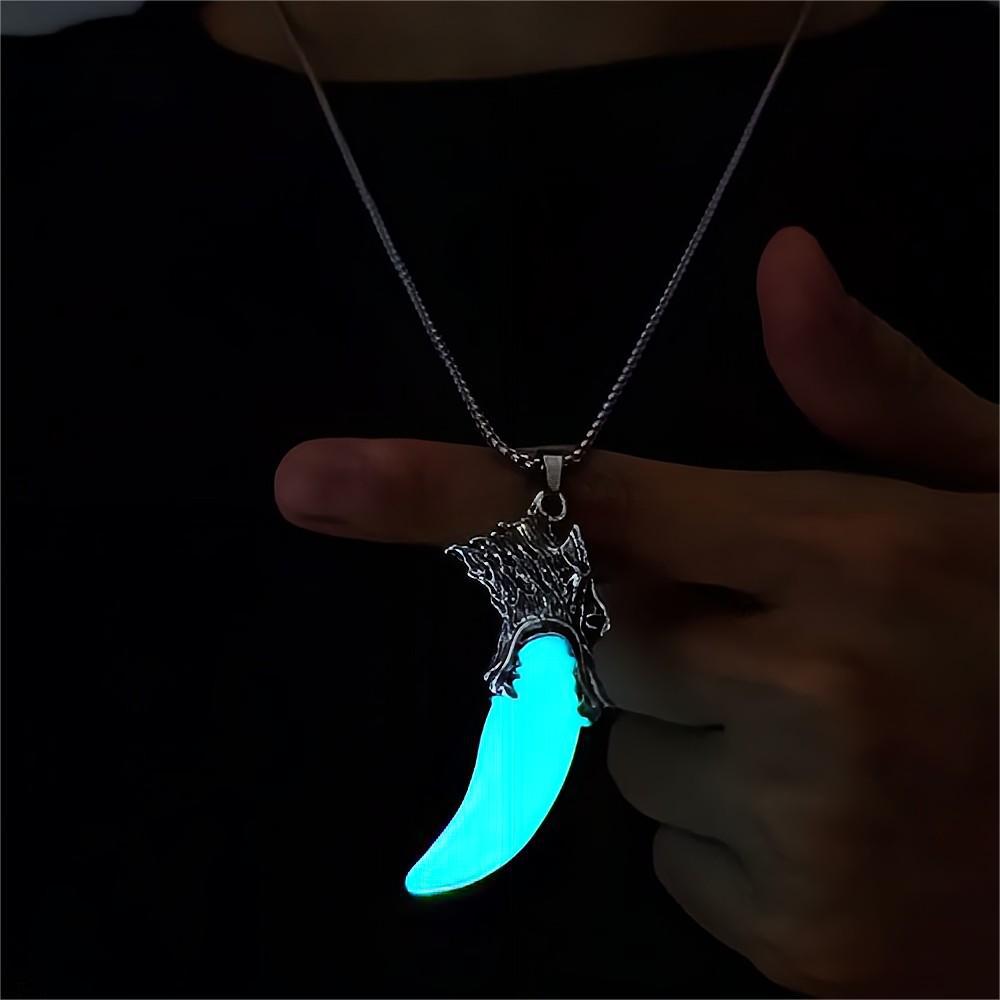 Glow-in-the-Dark Wolf Fang Pendant – Spirit & Courage | Zen Ara Grove