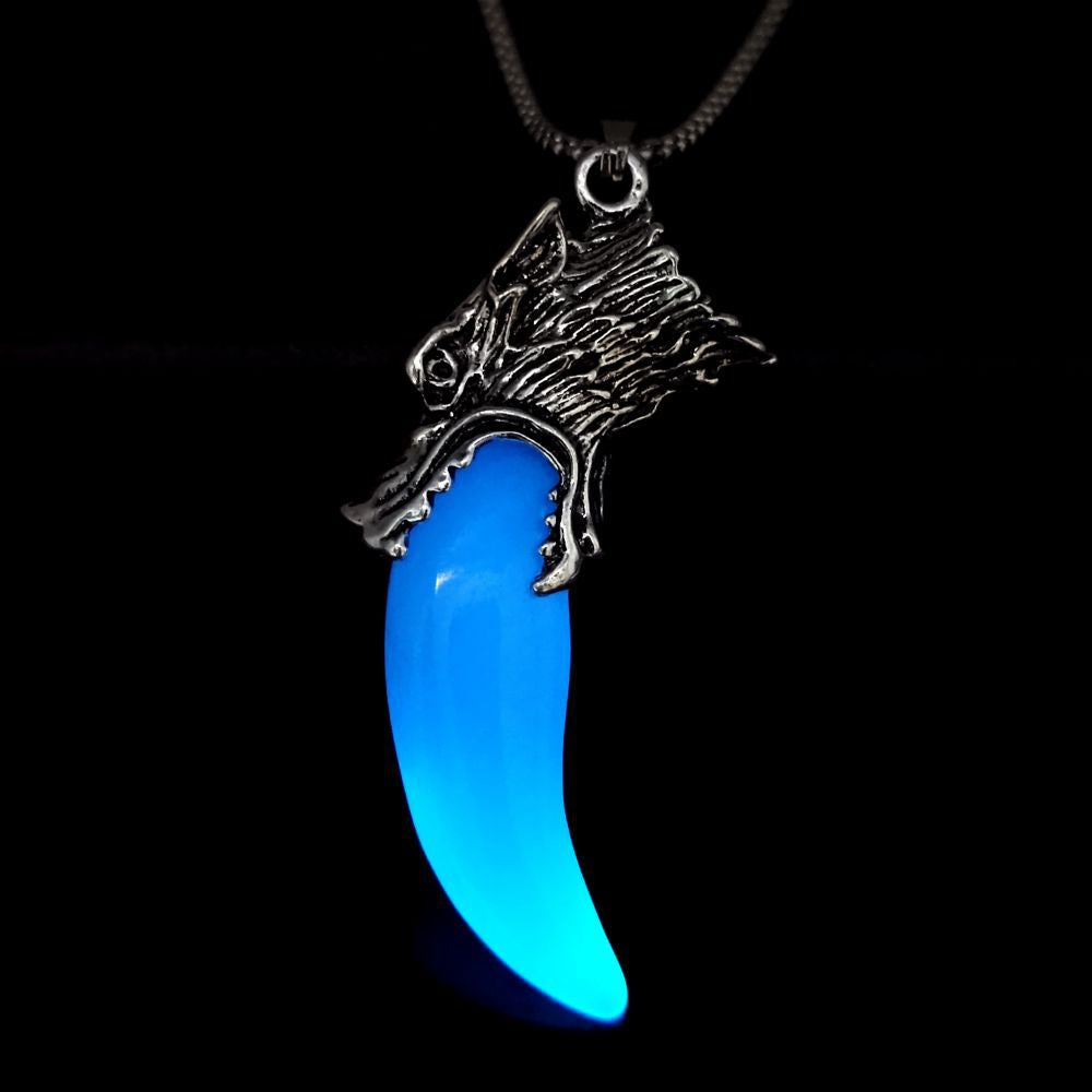 Glow-in-the-Dark Wolf Fang Pendant – Spirit & Courage | Zen Ara Grove