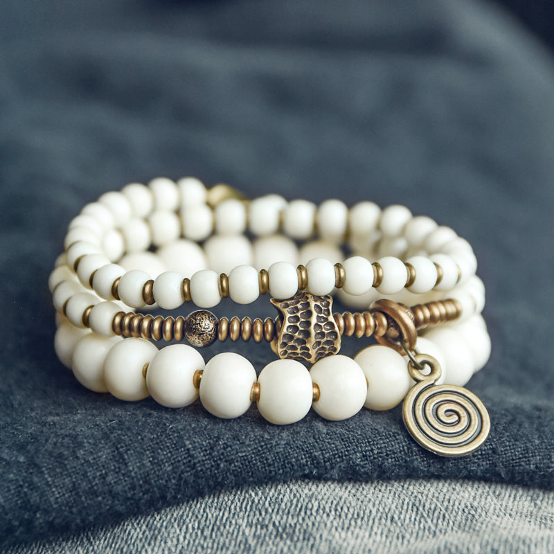 Curved Blossom Multi-Layer Wrap Bracelet | Zen Ara Grove