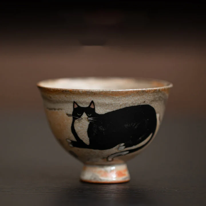 Small Cute Cat Teacup Kung Fu Tea Cup 60ml | Zen Ara Grove