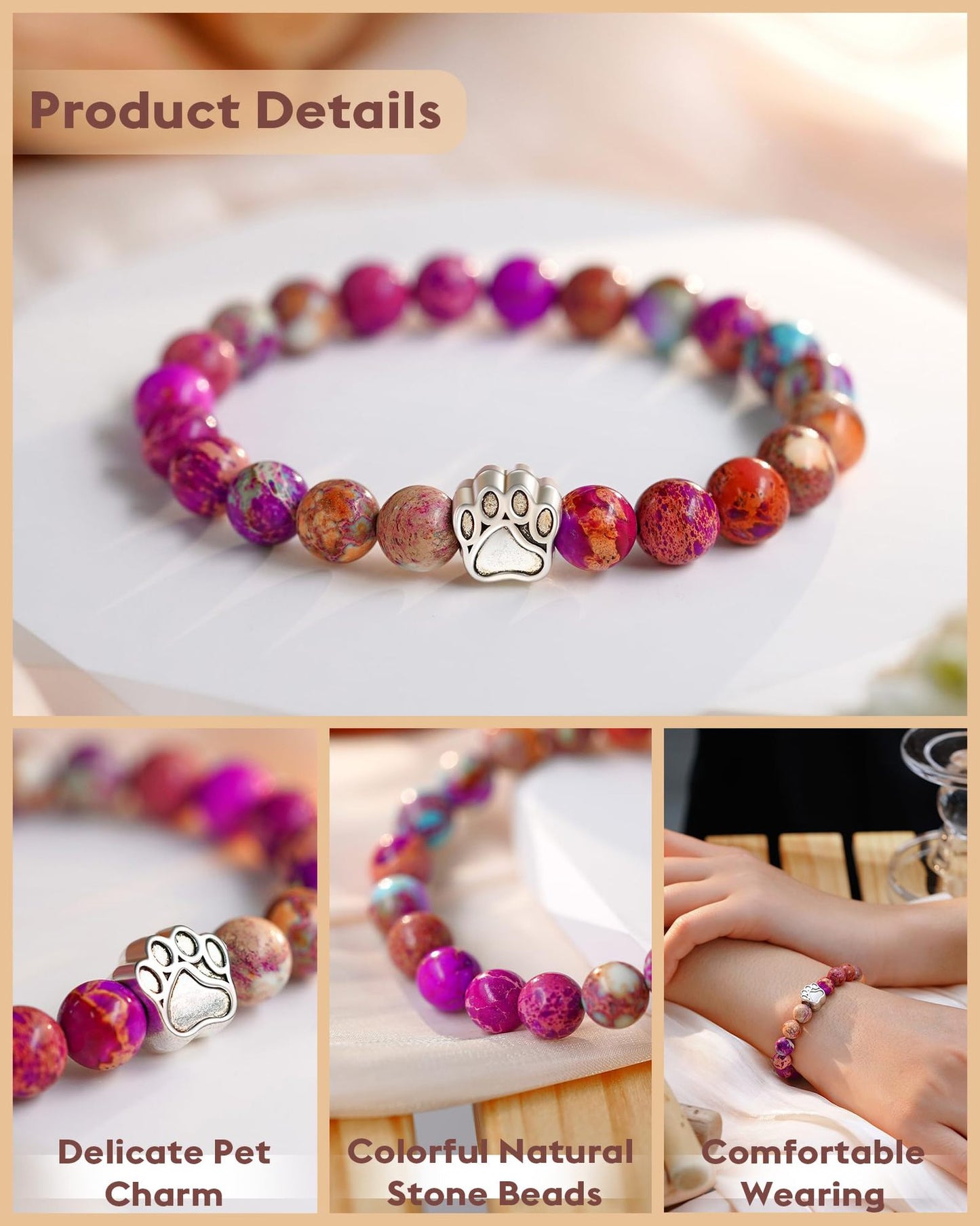 Maine Cat Imperial Stone Energy Bracelet | Zen Ara Grove