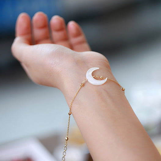 Handmade Wire-Wrapped Moon Pendant – Mother of Pearl Healing Amulet | Zen Ara Grove