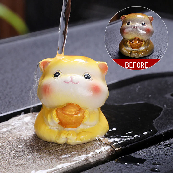 Color Changing Cute Mini Cat Resin Tea Pet Wealth Home Figurine Decoration  | Zen Ara Grove