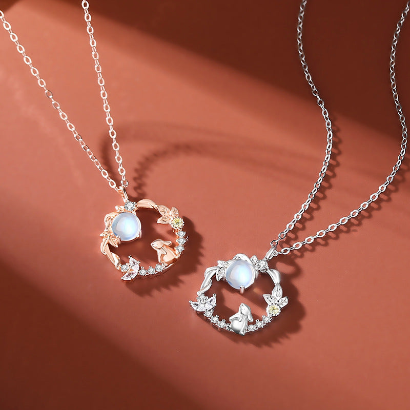 Moonstone Moon Flower Jewelry Set – Inspired by the Year of the Rabbitt | Zen Ara Grove