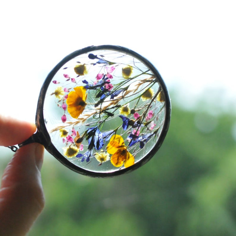 Real Pressed Flower Pendant – Timeless Nature Captured in Art | Zen Ara Grove