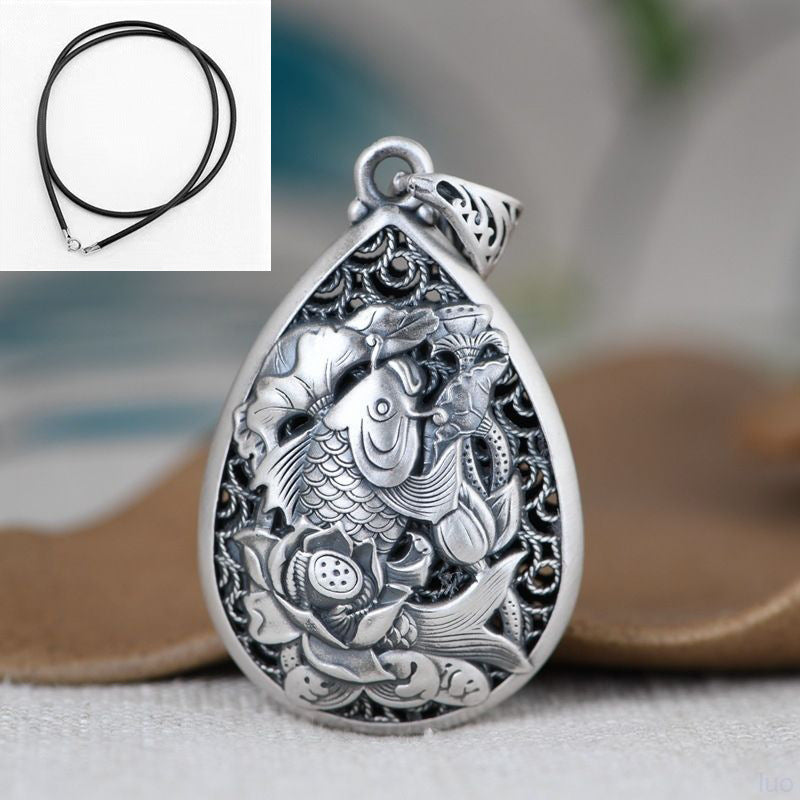 Koi & Lotus Pendant – A Symbol of Fortune and Flow | Zen Ara Grove