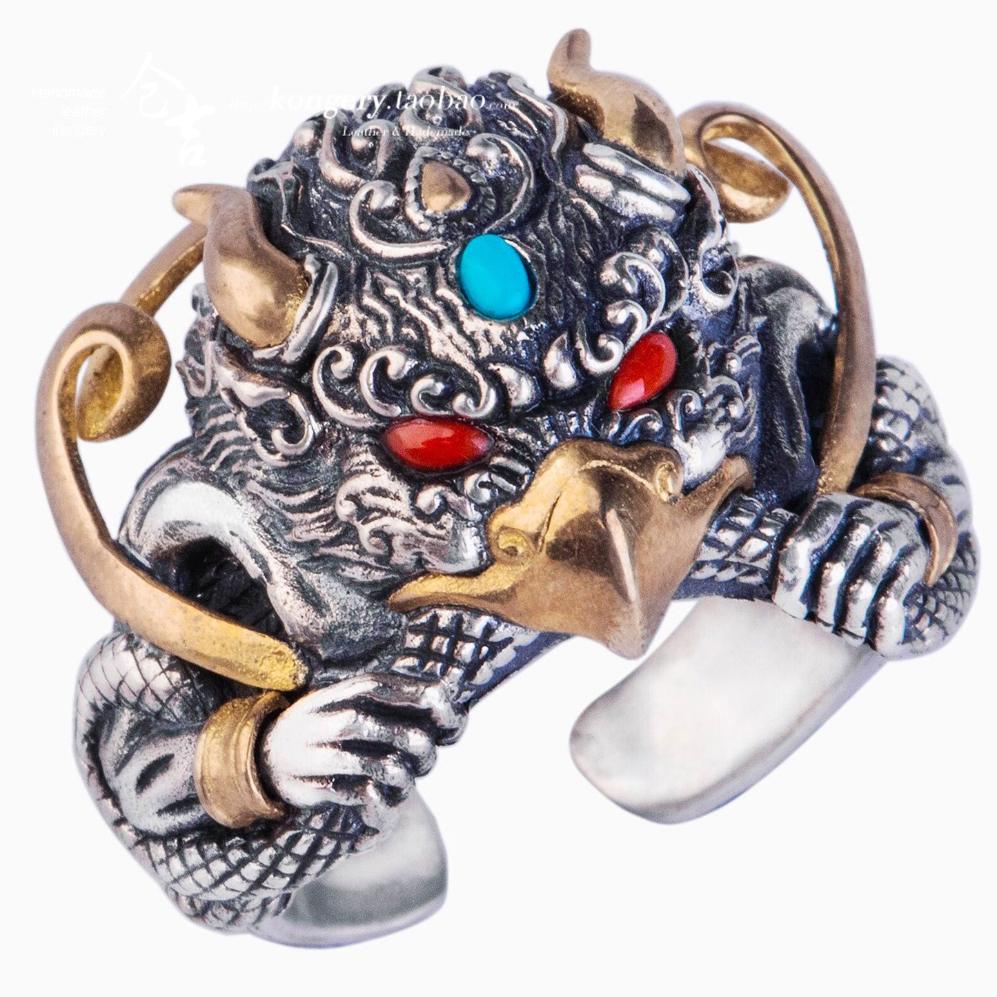 Skyward Guardian – Bold Silver Ring Inspired by the Great Roc | Zen Ara Grove