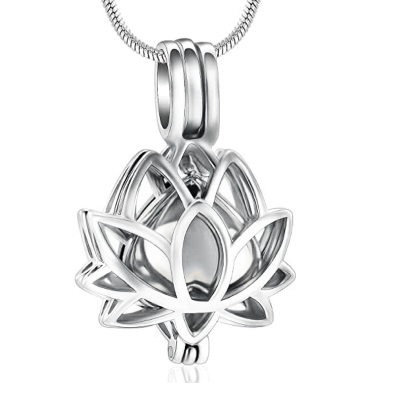 Hollow Lotus Pet Ash Pendant | Zen Ara Grove