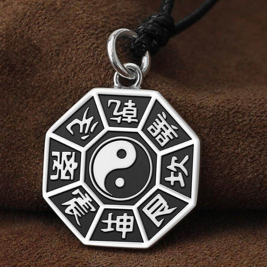 Silver Tai Chi Bagua Pendant – Balance & Protection | Zen Ara Grove