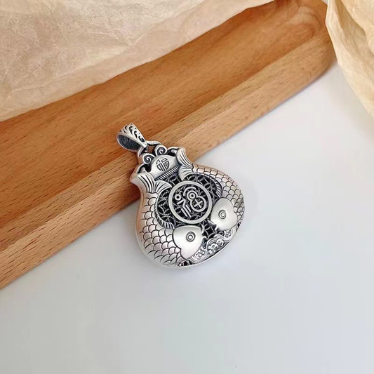 Lucky Pisces Charm – Hollow Blessing Pouch Design | Zen Ara Grove