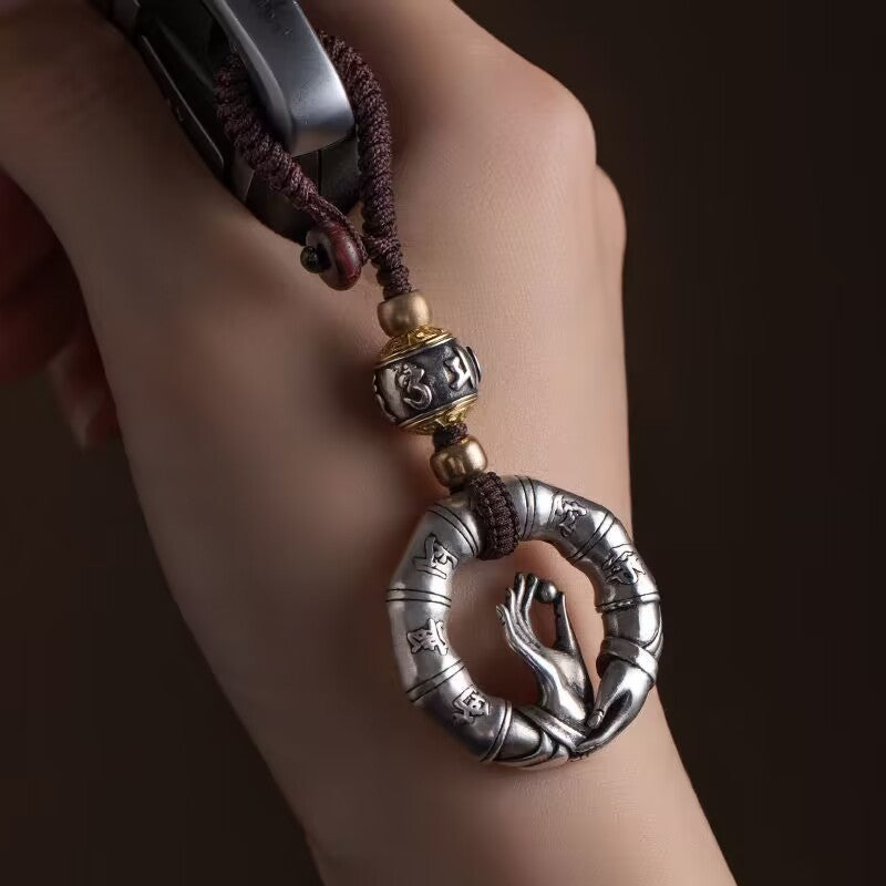 Vitarka Mudra Buddha Keychain – Gesture of Wisdom | Zen Ara Grove