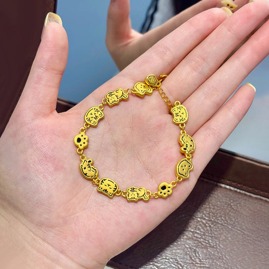 Fortune Cat Bracelet – 24K Gold-Plated Kitty Charm in “Love My Pet” Collection | Zen Ara Grove