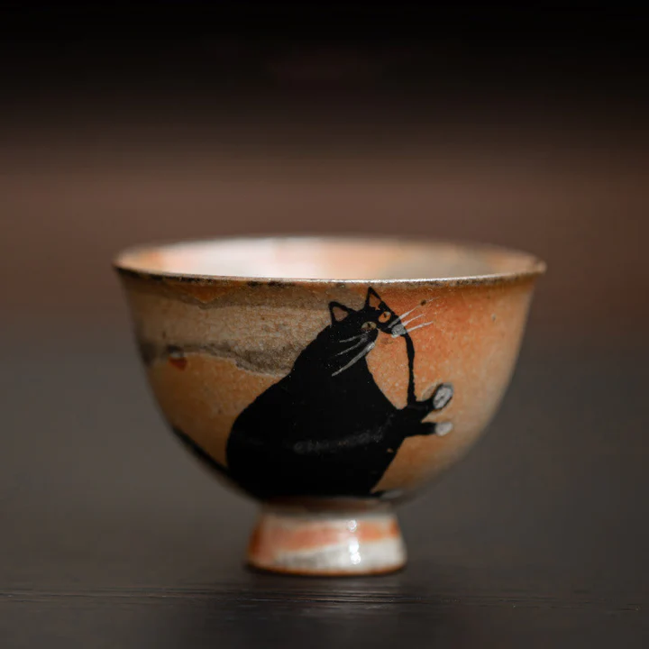 Small Cute Cat Teacup Kung Fu Tea Cup 60ml | Zen Ara Grove