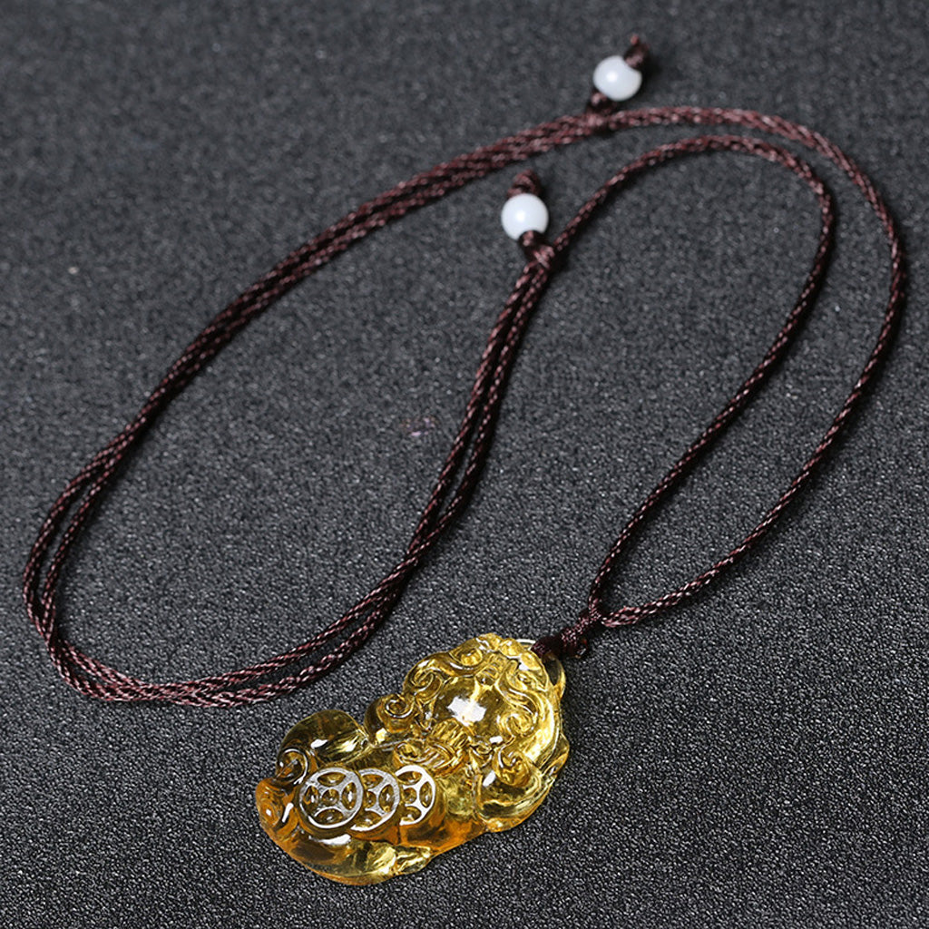 Limited Time Offer · Purple Crystal Glass Pixiu Pendant – Symbol of Blessing and Good Fortune | Zen Ara Grove