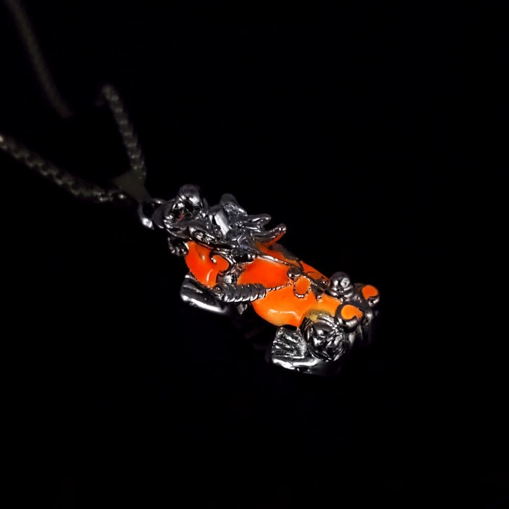 Glow-in-the-Dark Pi Xiu Pendant – Zen Wealth Guardian | Zen Ara Grove