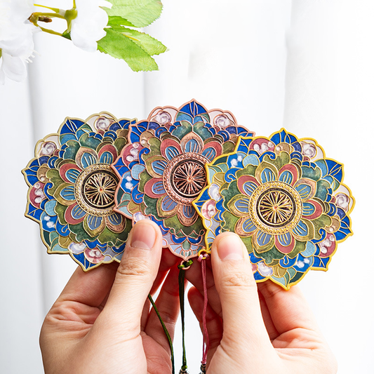 Portable Embossed Caisson Hand Mirror | Zen Ara Grove