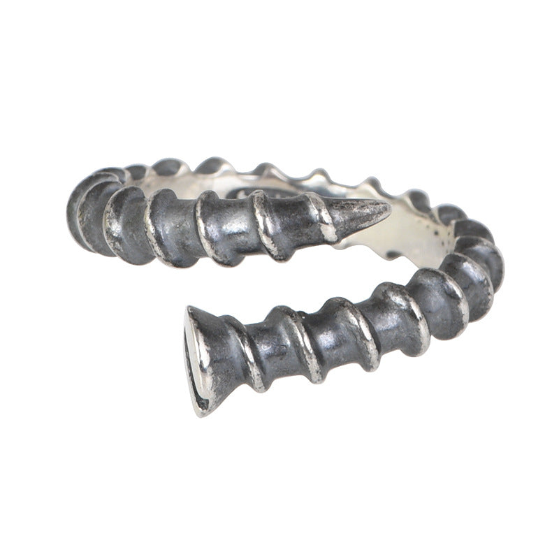 S925 Silver Zen-Inspired Curved Nail Ring – Tribute to the Working Hands | Zen Ara Grove