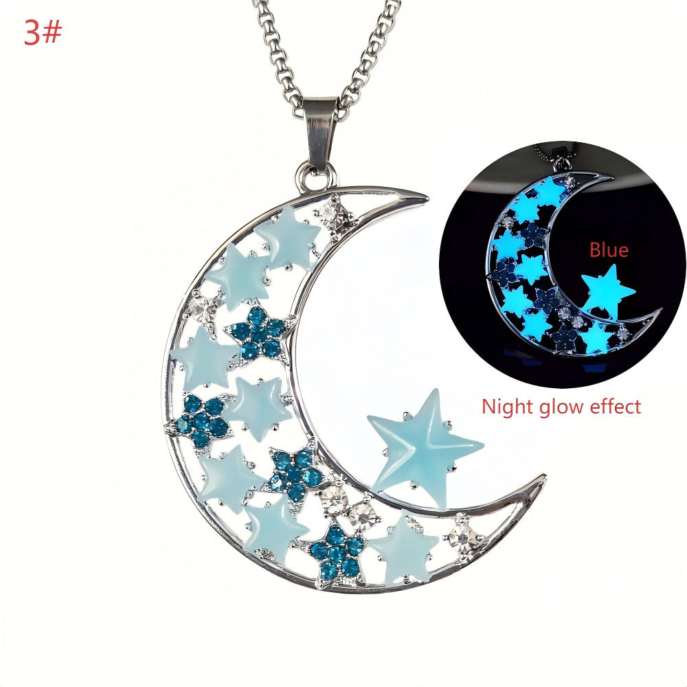 Zen Lunar Stars Glow Necklace – Mindful Night Magic | Zen Ara Grove