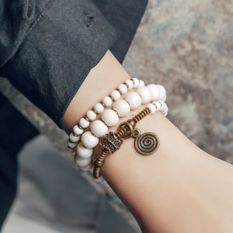 Curved Blossom Multi-Layer Wrap Bracelet | Zen Ara Grove