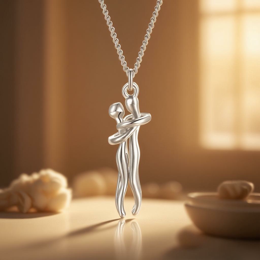 Two Souls, One Peace – Minimalist Hug Necklace | Zen Ara Grove