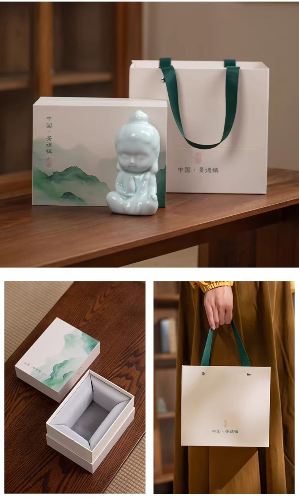 Handcrafted White Ceramic Guanyin Figurine – Symbol of Peace and Compassion | Zen Ara Grove