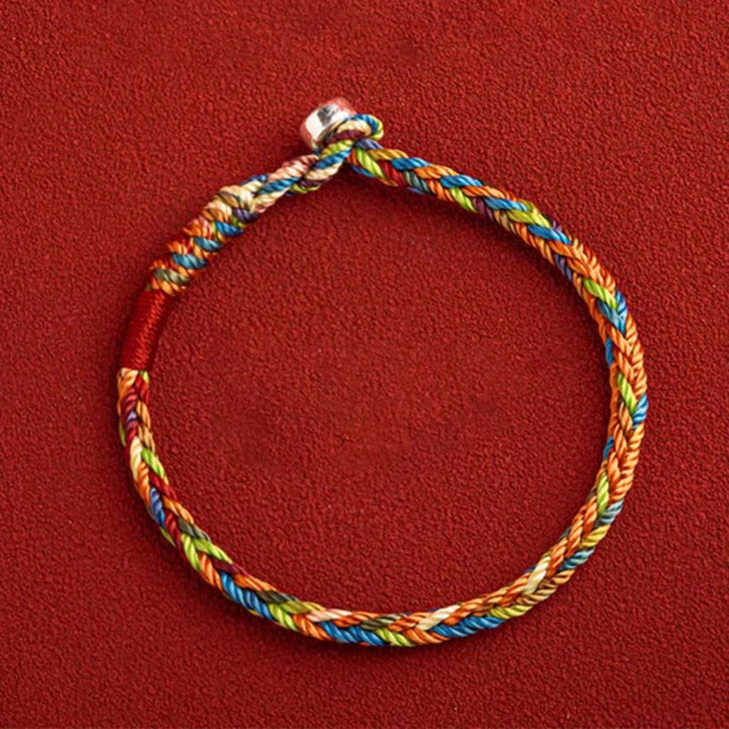 Five-Color String Bracelet – Handmade Lucky Knot for Positive Energy | Zen Ara Grove