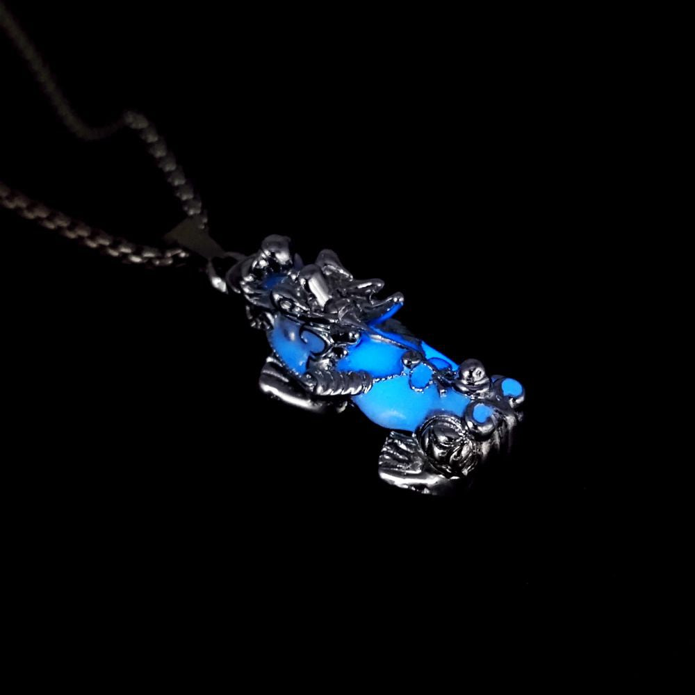 Glow-in-the-Dark Pi Xiu Pendant – Zen Wealth Guardian | Zen Ara Grove