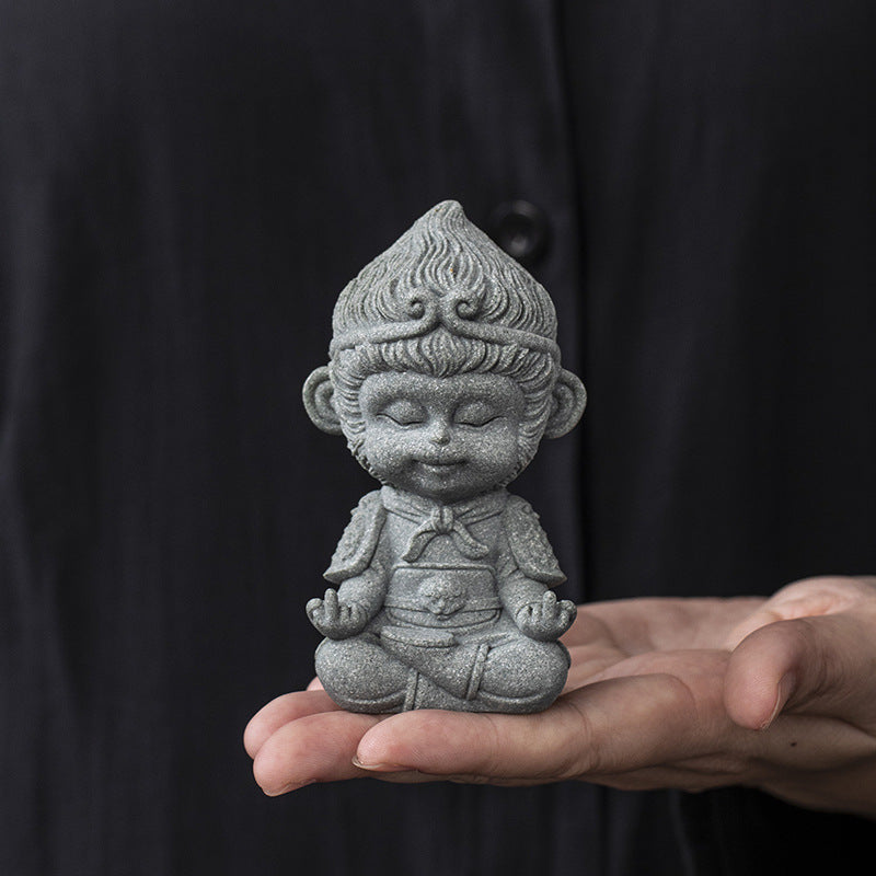 Monkey King Cute Stone Figurine | Zen Ara Grove