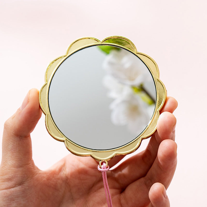 Portable Embossed Caisson Hand Mirror | Zen Ara Grove