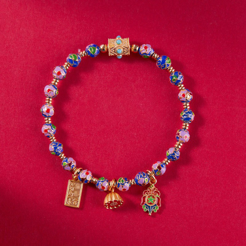 Handcrafted Cloisonné Filigree Enamel Beads Bracelet | Zen Ara Grove