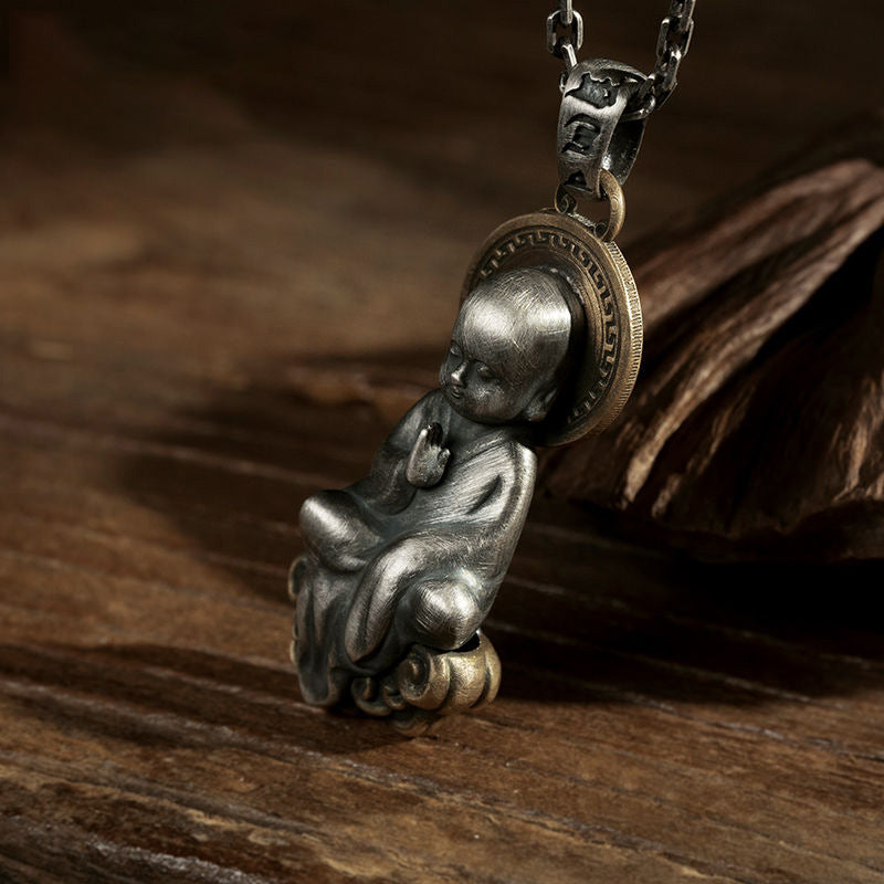 Sudhana Enlightened Silver Pendant Necklace