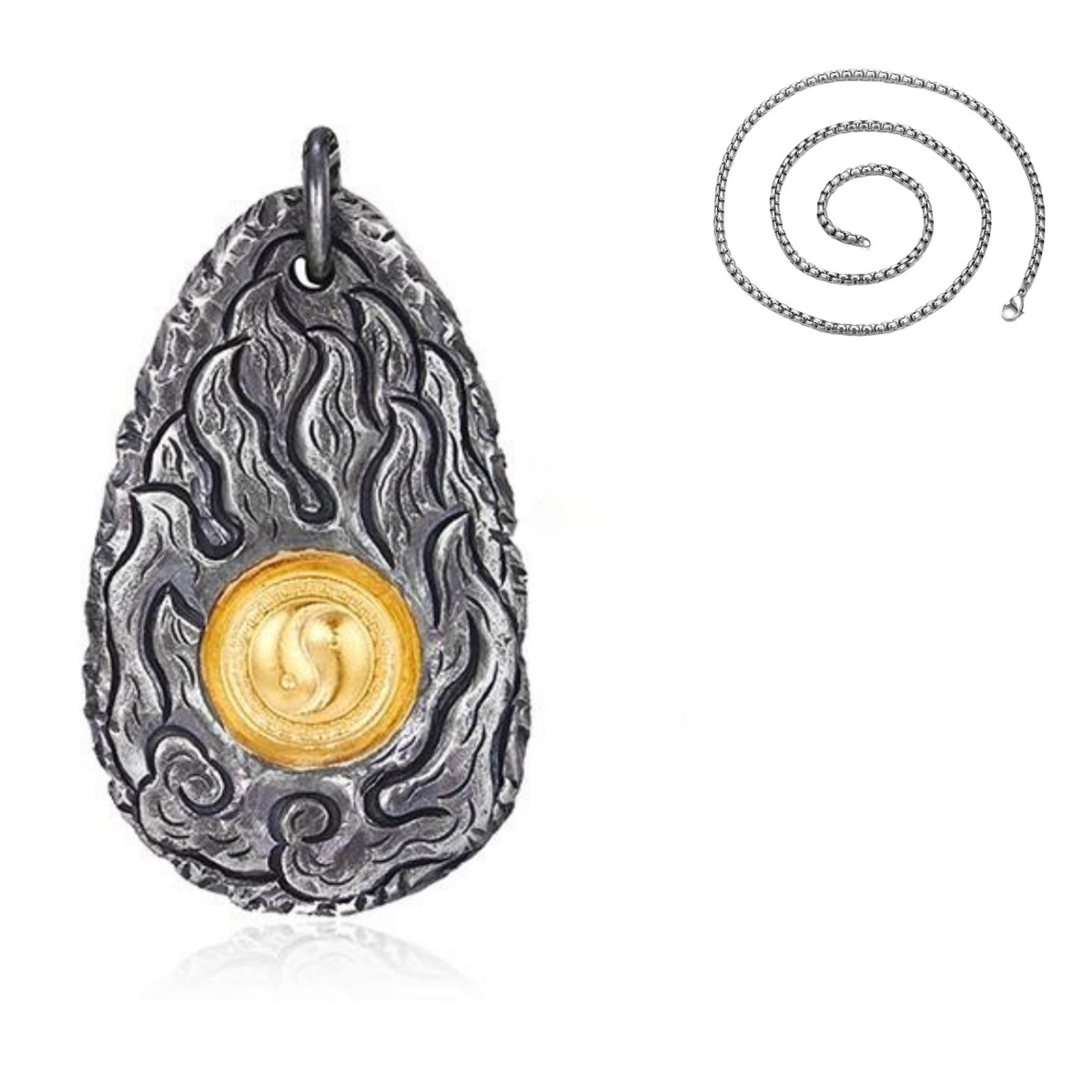Yin Yang Fire Necklace – Balance of Energy & Inner Strength | Zen Ara Grove