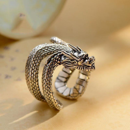 Mythic Dragon Ring – Twisting Dragon Design for Guardianship | Zen Ara Grove
