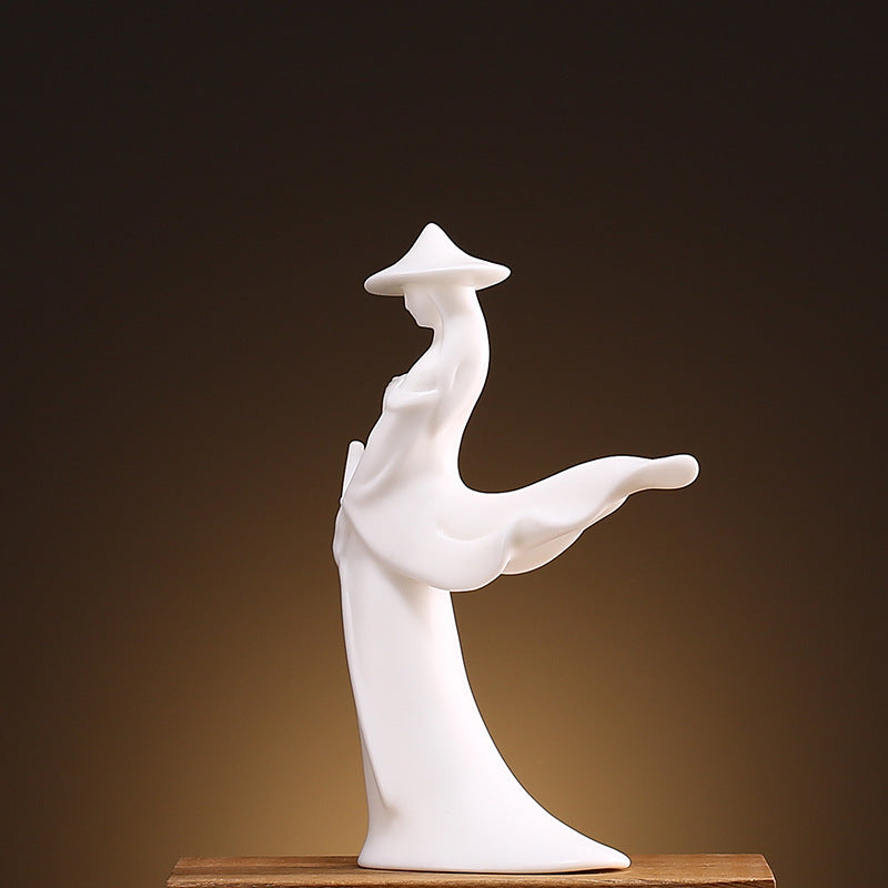 Kung Fu Spirit Ceramic Figurine – Calm Strength, Silent Power | Zen Ara Grove