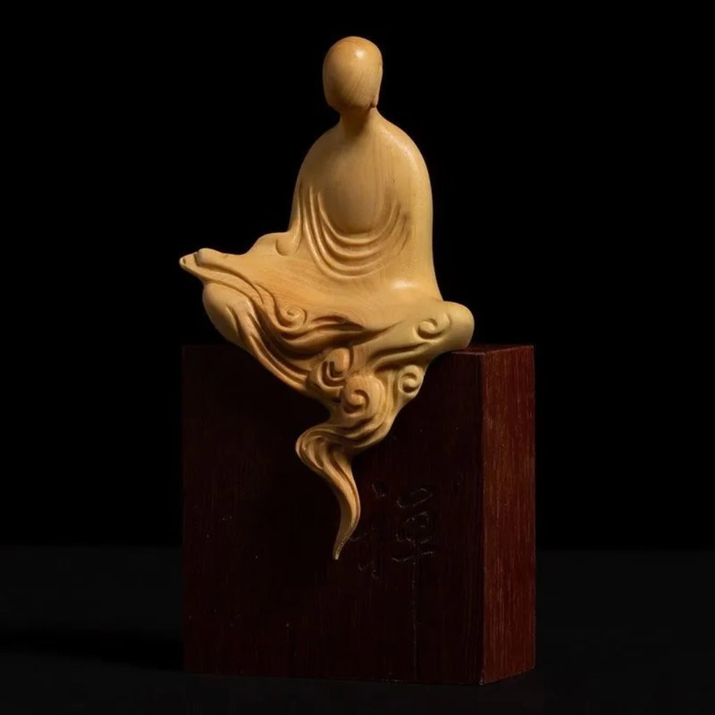 Handcrafted Wooden Faceless Buddha – Embracing Zen Spirit & Inner Peace | Zen Ara Grove
